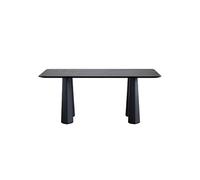 TEESONG Mesa de Centro de Escritorio Mesa De Comedor Rectangular Cocina Vintage, Desayuno 63 Pulgadas, Capacidad For 6 A 8 Personas, Adecuada For Cocinas, Restaurantes Y Cafeterías