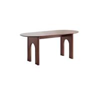 TEESONG Mesa de Centro de Escritorio Mesa De Comedor Vintage Madera Maciza, Muebles Ovalados Rústicos Granja 63 Pulgadas, Adecuada For Sala Estar, Cocina, Restaurante