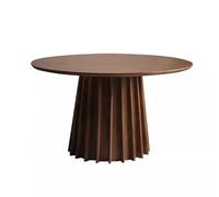 TEESONG Mesa de centro de escritorio moderna y simple mesa de comedor redonda de madera maciza para pequeños hogares y negociaciones creativas