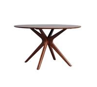 TEESONG Mesa de centro de escritorio nórdico simple pequeña para apartamento, mesa de comedor, redonda, para el hogar, retro, negociación de café