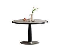 TEESONG Mesa de centro de escritorio para el hogar, pequeña mesa de comedor redonda, mesa de comedor para oficina, mesa de madera maciza simple, negociación