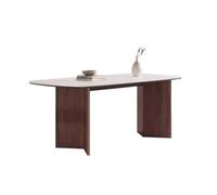 TEESONG Mesa de centro de escritorio retro pequeña para apartamento, estilo medieval, mesa de comedor de madera maciza, mesa de comedor, sala de estar, mesa de roca, red rectangular