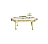 TEESONG Mesas Auxiliares Pequeñas Mesa de Centro Moderna Mesa de Centro de Madera for Sala de Estar, Mesa de té Ovalada for el hogar, Muebles Decorativos Pintados Mesas de Centro para Salón