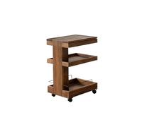 TEESONG Mesas auxiliares Salón Postre de madera maciza de nogal 50 x 35 x 70 cm, Mesa auxiliar móvil para salón, almacenamiento de sofá moderno, mesa auxiliar de salón, mesa baja