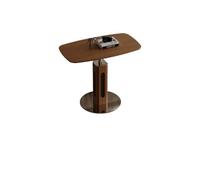 TEESONG Mesas pequeñas mesa auxiliar moderna mesa lateral elevable de madera maciza para apartamentos pequeños, mesa creativa para salón, balcón, mesa de esquina