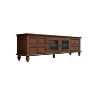 TEESONG Mueble de TV de salón de madera maciza, mueble de vídeo, mueble de TV para dormitorio y casa para TV con almacenamiento