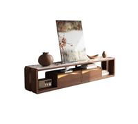 TEESONG Mueble de TV de salón de madera maciza para la casa, mueble de TV pequeño para el salón con almacenamiento