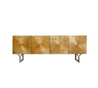 TEESONG Mueble de TV para sala de estar, estilo antiguo, mueble de TV para sala de estar, estilo industrial, mueble de TV con almacenamiento