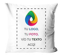 Teetaly - Cojín Personalizado con Foto y Texto, 40 x 40, Desenfundable y Lavable con Relleno Blando - Idea de Regalo para el Día de la Madre/Padre, Cumpleaños, Navidad, San Valentín