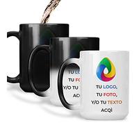 Teetaly - Taza Mágica Personalizada - Taza Termosensible que cambia de color, personalizada con foto, texto o nombre, 350ml