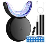 Teeth - Kit de blanqueamiento profesional de dientes para blanquear los dientes y eliminar manchas dentales, 32 x LED juego de blanqueamiento dental con 3 gel blanqueador de dientes, 16 minutos de