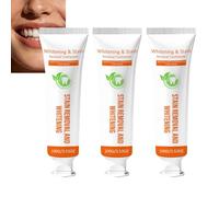 Teeth Whitening Toothpaste Kit, Tooth Stain Removal Colour Corrector, Hydroxyapatite Toothpaste, Gentle Enamel Safe Formulated Protect Gum Teeth Long-Lasting Freshness, Travel Size Toothpaste (3pcs)