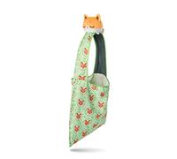 TeeTurtle - Bolsa de peluche - Zorro floral - De los creadores del peluche reversible original de pulpo - Lleva a tu amigo de peluche donde quiera que vayas
