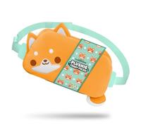TeeTurtle Plushiverse Riñonera de peluche, Shiba [Happy] [Naranja], 5 in x 9 in x 2 in, Shiba Inu