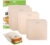 TEEUCNY Bolsas de Tostadora, 10PCs Bolsas para Tostada Antiadherente Bolsas Reutilizable de Bocadillo Sándwich Fácil de limpiar, Resistente al calor Roasting Bolsas por Microondas Tostadora Parrilla