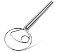 TEEVEA Batidor de masa danés de acero inoxidable con gancho para pan holandés para herramientas de hornear masa madre