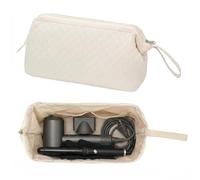 TeeYee Bolsa de viaje para Dyson Airwrap Styler, bolsa de almacenamiento portátil para secador de pelo con asa, apertura generosa, bolsa de cosméticos, 002beige, Einheitsgröße, Bolsa de