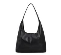 TeeYee Bolso de mano para mujer de piel sintética Hobo 2 en 1, estilo retro, bolso de hombro con bolso pequeño para trabajo, oficina, viajes, Negro , 34*10*25cm