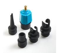 tEEZErshop Adaptador de válvula de succión, Adaptador Inflable/Adaptador de compresor Sup y 4 boquillas de Gas para Botes inflables, Tabla de Paddle Board Inflable, Cama Hinchable, Bote Inflable