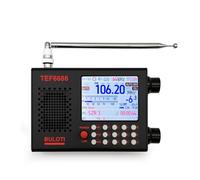TEF6686 Radio portátil de onda corta, AM FM SW LW, radio de banda completa de ultra alta sensibilidad, con pantalla LCD de 2.8 pulgadas y receptor DSP, adecuada para interiores, exteriores, viajes