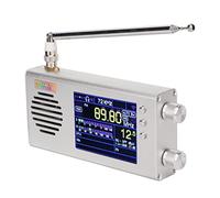TEF6686 Receptor de Radio de Banda Completa, Radio Portátil Digital Am FM Estéreo con Pantalla LCD de 3,2 Pulgadas, Batería de 7000 MAh, Antena y Carcasa de Aleación de Aluminio