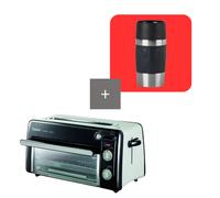 Tefal 082TEF_Pack_tostadora_y_horno_Toast_n_Grill_y_taza_termica_Copact_Travel_Negra