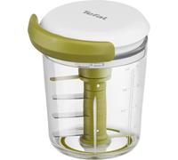 Tefal 5 Segundos - Picadora Manual 450 ml | 3 Cuchillas de Acero Inoxidable, Picado Grueso, Medio y Fino, Base Antideslizante, Sin Electricidad, Rápida y Segura, Verduras, Cebolla, Fácil de Limpiar