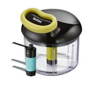 Tefal 5 Segundos - Picadora Manual 900 ml con Kit para Hielo | 2 Cabezales con Cuchillas de Acero Inoxidable y Hoja para Puré, Sin Electricidad, Rápida y Segura, Verduras, Cebolla, Fácil de Limpiar