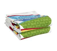 Tefal 62448 T-Fal Textiles-Paquete de 2 paños de Cocina de algodón con Estampado de Pila de Platos de Doble Cara