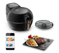 Tefal Actifry & Grill Genius Freidora sin aceite, Función grill, 9 menús automáticos, Rejilla incluida, Libro de recetas digital, Fabricado en Francia, Fryer Fryer FZ775810, Negro