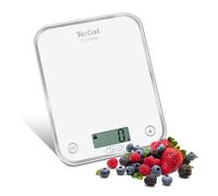 Tefal Báscula de Cocina - superficie de cristal, función tara automática, hasta 5 kg, función medición líquidos, anilla para colgar, batería triple A