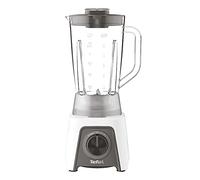 Tefal BL2C01 Blendeo Batidora de vaso | Motor de 450 W | Capacidad de 1,5 litros | 2 velocidades + función Pulse | Cuchillas Duraforce | Ventosas para un soporte seguro | Blanco/Gris