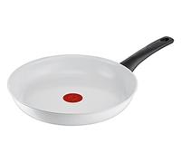 Tefal C41706 Ceramic Control Sartén 28 cm | Sellado Cerámico Seguro | Indicador de temperatura de señal térmica | Fácil limpieza | Apta para inducción | Blanco
