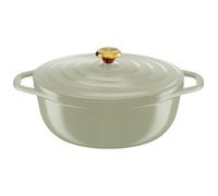 Tefal - Cacerola de hierro fundido ovalado, 30 cm, olla ligera de aluminio fundido, fácil limpieza, revestimiento cerámico seguro, tapa de condensación, compatibilidad horno, inducción, aire E2668925
