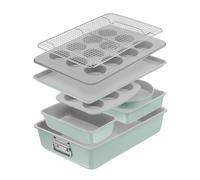 Tefal Ceramik - Juego de 8 piezas, moldes para tartas, bandeja para horno, revestimiento cerámico, resistente, fácil desmolde, J175S804