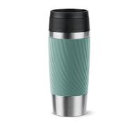 Taza de viaje TEFAL Classic Twist: tapa de rosca con cierre Quick Press, funda suave, 100% hermética, mantiene bebidas frías 8 h y calientes 4 h. Tapa 360° para beber desde cualquier ángulo. N2024310.