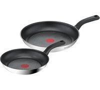 Tefal Comfort Max Set Sartenes, 24/28 cm, de acero Inoxidable y antiadherente, mango ergonómico, thermo-sport