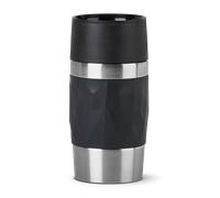 Tefal Compact Travel Mug, Taza de viaje térmica de 0,3 L, Negra
