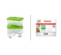 Tefal Contenedores 600ml 800ml + Adaptador Vacío Vacupack Plus VT2560