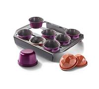 Tefal Creabake - Kit iniciación repostería, 9 moldes muffins, 3 moldes diamante, revestimiento antiadherente, sistema apilable, recetas creativas dulces y saladas, repostería fácil (J304SS)