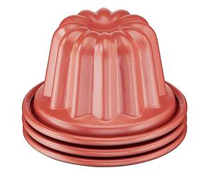 Tefal Creabake - Set 3 Moldes Acanalado Creabake, Moldes repostería, 7.4 cm, revestimiento antiadherente, sistema apilable, recetas creativas dulces y saladas, repostería fácil