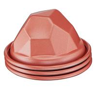 Tefal Creabake - Set 3 Moldes Volcano Creabake, Moldes repostería, 7.5 cm, revestimiento antiadherente, sistema apilable, recetas creativas dulces y saladas, repostería fácil