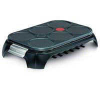 Tefal Crep Party Inox & Design PY558813 - Crepera de Acero Inoxidable y Revestimiento Antiadherente con Capacidad para 6 Tortitas, Crepes o Pancakes