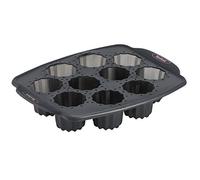 Tefal Crispybake - Molde 10 estriados, 100% silicona de alta calidad, resistencia, cocción perfecta, J4172014, negro, 29 x 21 cm