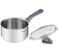 Tefal Daily Cook - Cazo 18 cm + Tapa, Acero inoxidable | Cazo de 18 cm + Tapa, Capacidad de 2,1L, Mango ergonómico, Bordes vertido fácil, Apto inducción, Cocción uniforme