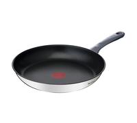 Tefal Daily Cook - Sartén de 28 cm, Apto inducción, antiadherente, revestimiento titanio, Thermo-signal, apto lavavajillas y horno, acero inoxidable