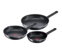 Tefal Day by Day On - Juego de 3 Sartenes de 20/24/28cm, no apto para induccion,Thermo-Signal, picos vertedores, apta para gas, vitrocerámica y eléctricas