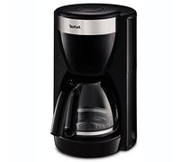 Tefal Deflini Plus CM1808 Cafetera eléctrica de cristal con elementos de acero inoxidable, capacidad para 10 - 15 tazas, 1000 W, color negro