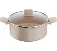 Tefal Delight - Horno holandés de 24 cm, revestimiento antiadherente seguro, indicador de temperatura, cuerpo de aluminio 100% reciclado, todas las fuentes de calor
