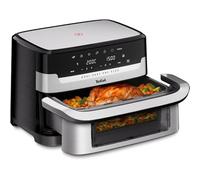 Tefal Dual Easy Fry Flex - Freidora de aire caliente 9L - Airfryer con 2 cámaras y GiantZone, separador FlexCook, 2700 W, 40 - 200 °C, 7 programas, freír bajo en grasa y 2 platos al mismo tiempo